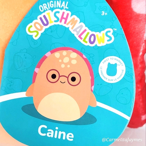 CAINE ๐ข FTM Orange & Red Turtle Original Squishmallow by Kelly Toy โใNWTใโ - Picture 3 of 8
